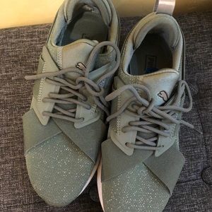 Green Puma Tennis Shoes